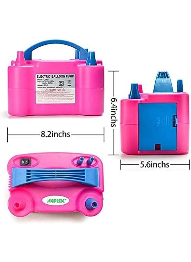 YOUMAY High-Power Electric Balloon Air Pump – Dual Nozzle Inflator for Balloons with 2 Balloon Tying Tools – Portable Fast Air Blower for Balloon Decoration, Party Setup & Inflatable Toys  - Image 4