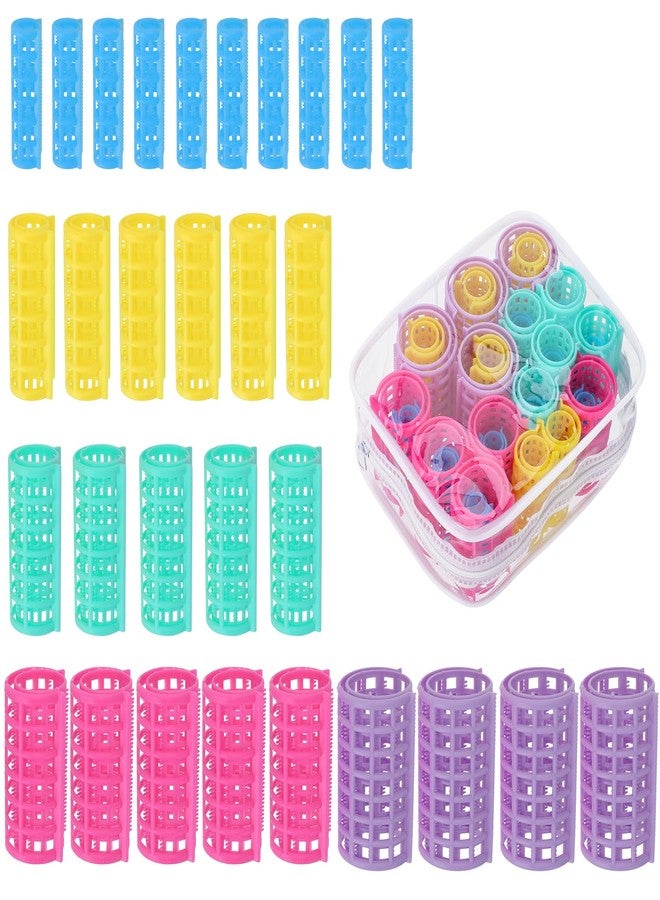 Aster 30Pcs Self Grip Rollers Set, 5 Sizes for Long, Medium and Short Hair, Large Rollers for Volume, Snap-On Sleep-In Curlers for Women's Hair Styling - Image 1