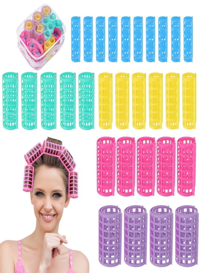 Aster 30Pcs Self Grip Rollers Set, 5 Sizes for Long, Medium and Short Hair, Large Rollers for Volume, Snap-On Sleep-In Curlers for Women's Hair Styling - Image 5
