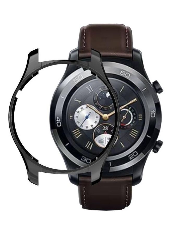 NIBEMINENT Plating TPU Half-package Protective Shell For Huawei Watch 2 Pro Black  - Image 3