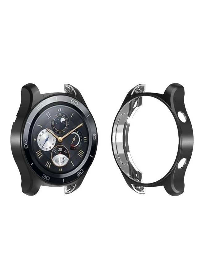 NIBEMINENT Plating TPU Half-package Protective Shell For Huawei Watch 2 Pro Black  - Image 2