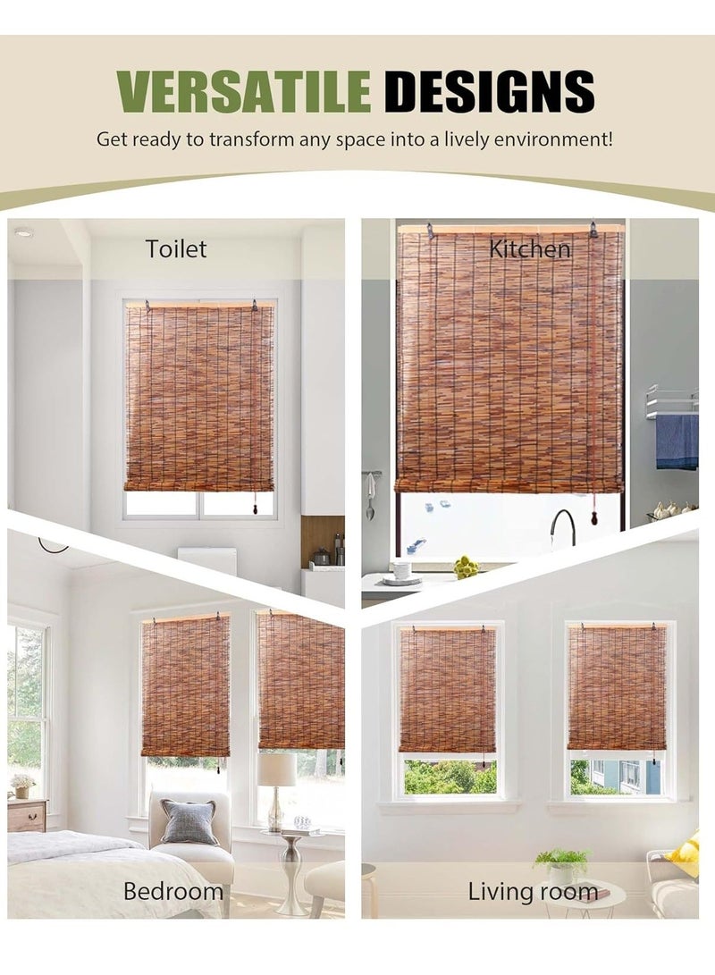 FFD Bamboo Blinds Natural Bamboo Curtain Bamboo Roll up Window Blinds Window Shades Roll Natural Reed Binds Sun Shade For Indoor and Outdoor(80x200cm) - Image 5