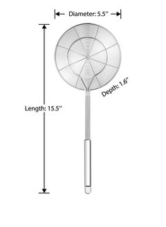 Excefore Stainless Steel Solid Spider Strainer Skimmer Ladle (Small, 5.4in)  - Image 5