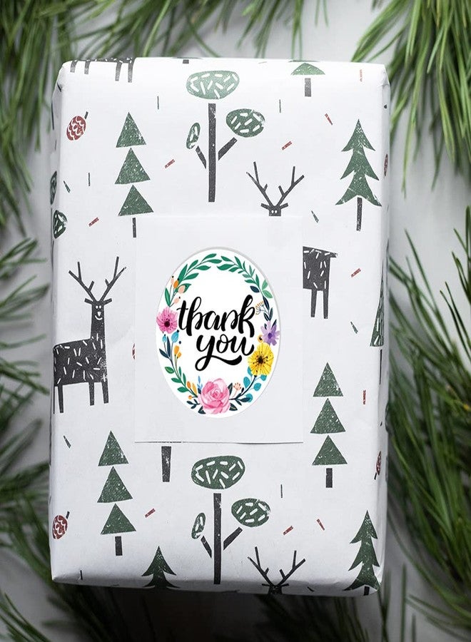 datsto 1.5 Inch Thank You Stickers, Round Floral Design in Roll, Perfect for Small Business, 500 Labels for Packaging, Boxes, Bags, Holiday, Envelope Stickers for Sealing and Decoration… - Image 5