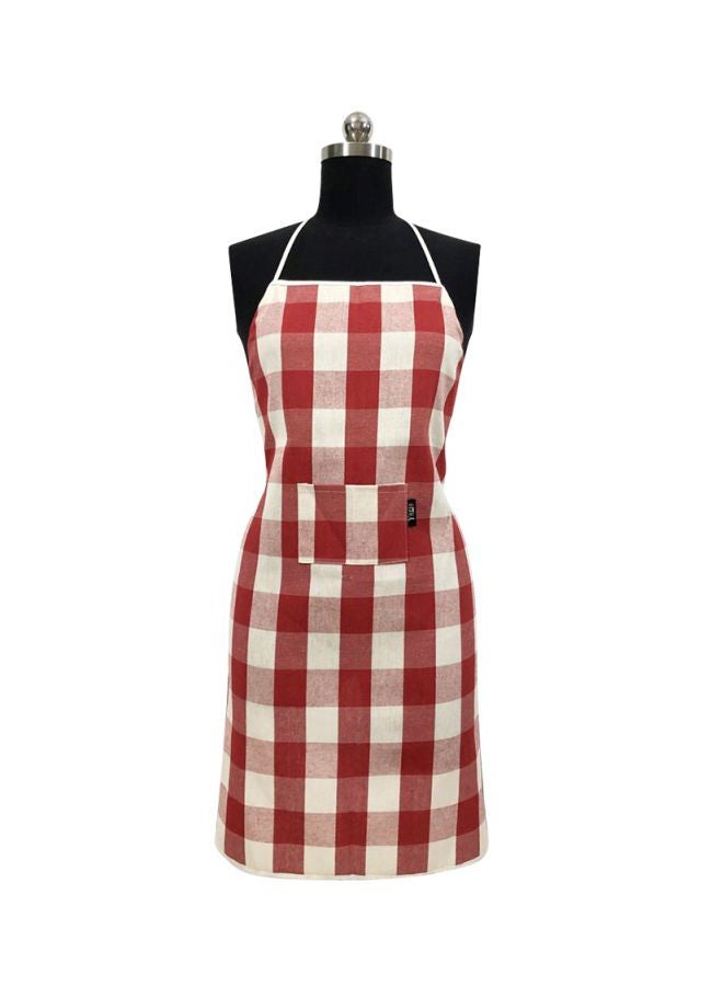 NIBEMINENT Polyester Printed Apron White/Red 80x59cm - Image 1