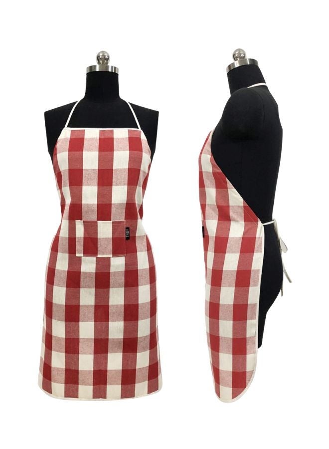 NIBEMINENT Polyester Printed Apron White/Red 80x59cm - Image 3