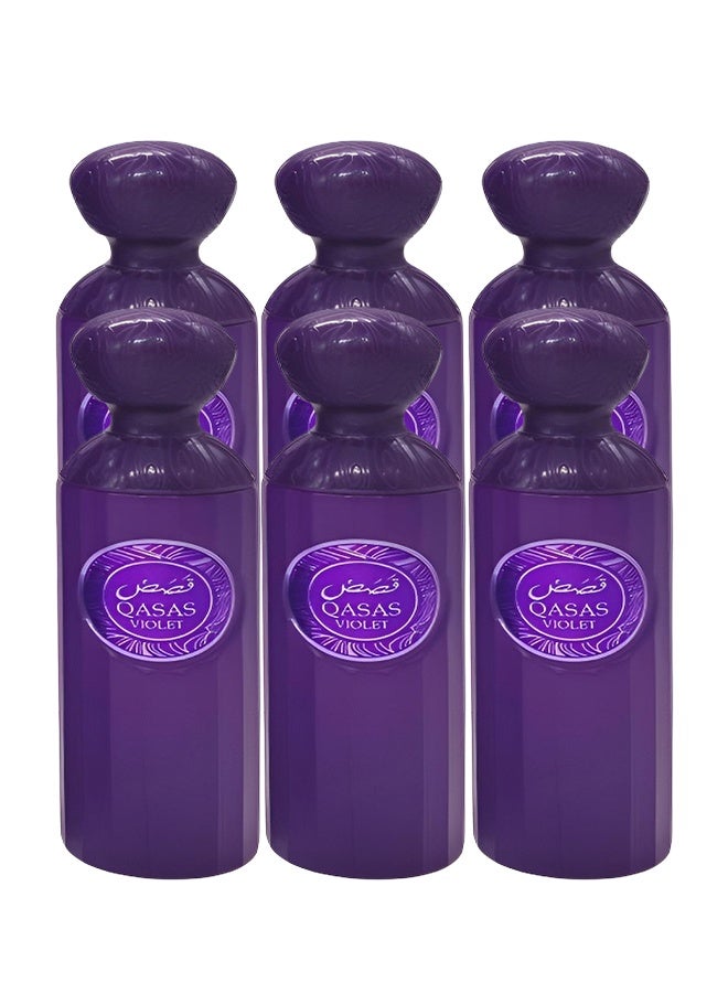 مناسك 6 قطع عطر قصاص بنفسجي للنساء 100 مل - Image 1