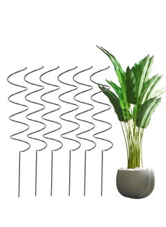 Generic 6pcs Plant Support Stake Kit Spiral Cages Climbing Tower Metal Garden Supports Frame for Tomato Rose Vine for Indoor and Outdoor Potted  - Image 1