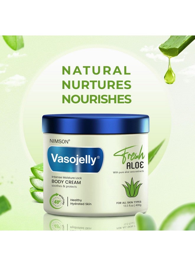 Nimson Vasojelly Fresh Aloe, Face, Hand & Body Cream, With Pure Aloe Vera Extracts, For Healthy & Hydrated Skin, With Intense Moisture Lock - 400g - Image 5