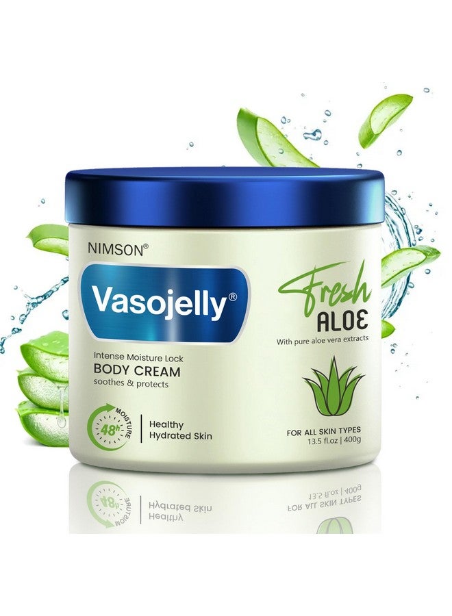 Nimson Vasojelly Fresh Aloe, Face, Hand & Body Cream, With Pure Aloe Vera Extracts, For Healthy & Hydrated Skin, With Intense Moisture Lock - 400g - Image 1