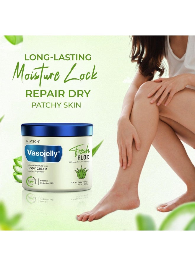Nimson Vasojelly Fresh Aloe, Face, Hand & Body Cream, With Pure Aloe Vera Extracts, For Healthy & Hydrated Skin, With Intense Moisture Lock - 400g - Image 4