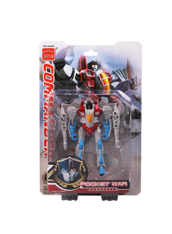 Deformation Toy Car Children's Educational Model Boy Birthday Gift Robot Hand-made Monbudi 5501C-Color:Skywalker - Image 4