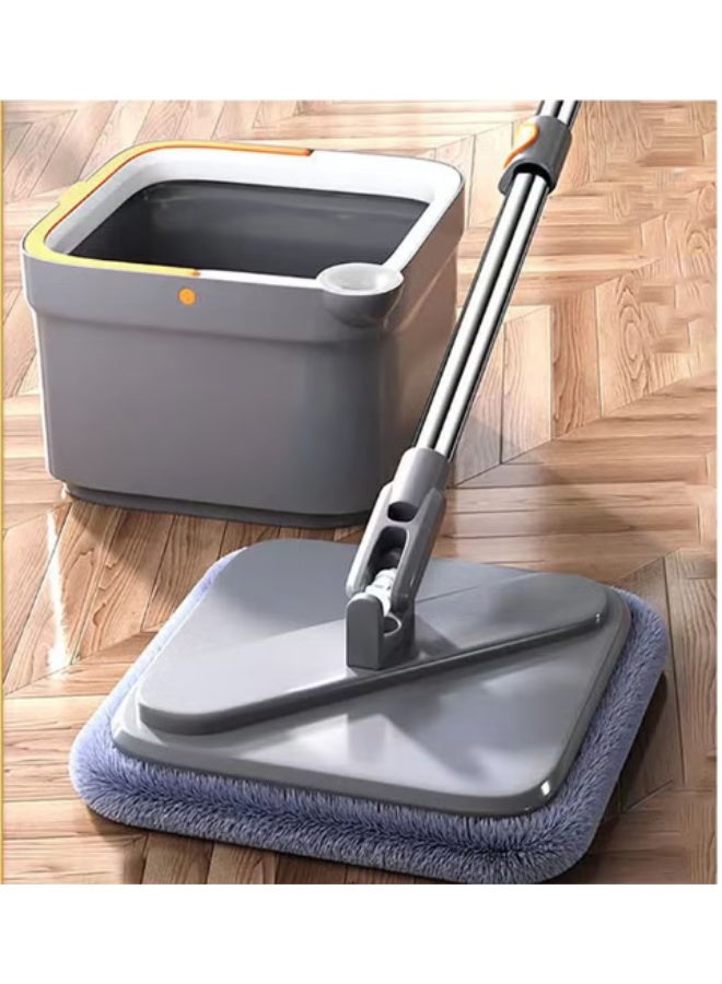 dreamons link Spin Mop Bucket Set, 360 Degree Foldable Spinning Mop with Self Separation Dirty and Clean Water System, Easy Wring Floor Mop for Floor Cleaning on Home Kitchen