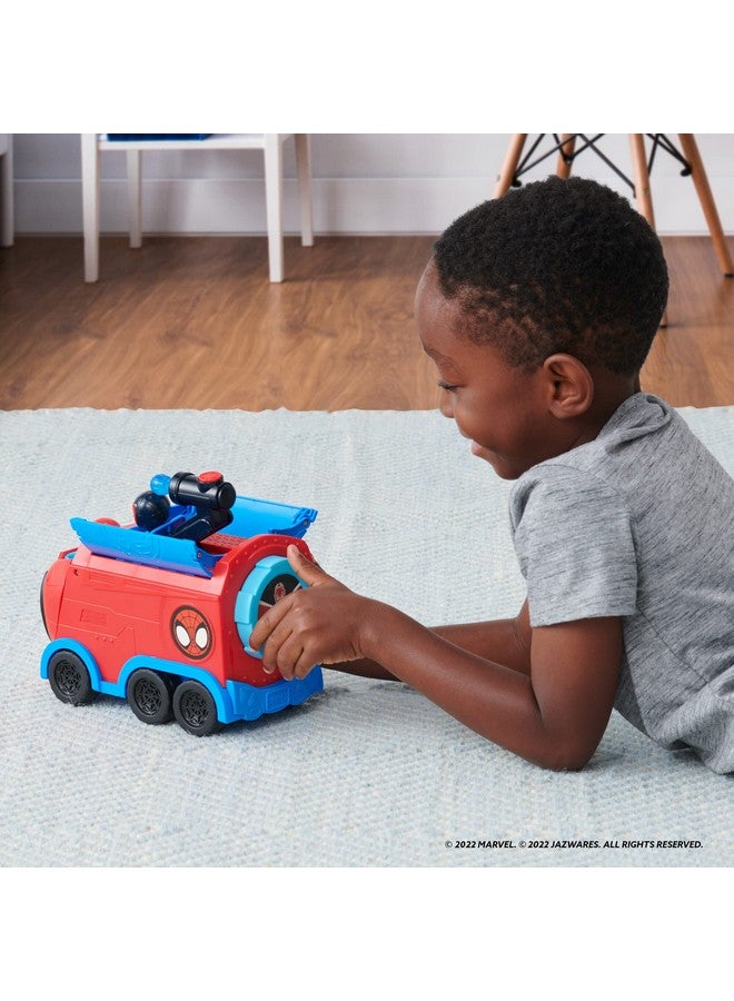 Marvel Spidey and His Amazing Friends Web Spinning Hauler - 8-Inch 3-in-1 Transforming Vehicle - Toys Featuring Your Friendly Neighborhood Spideys - Image 3