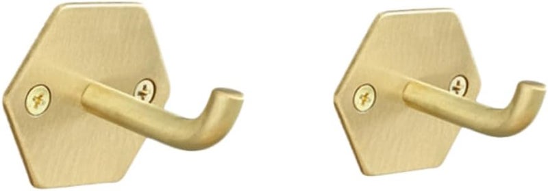 خطافات حائط نحاسية للمناشف والملابس والإكسسوارات للمنزل والحمام والمطبخ والمكتب - Image 1