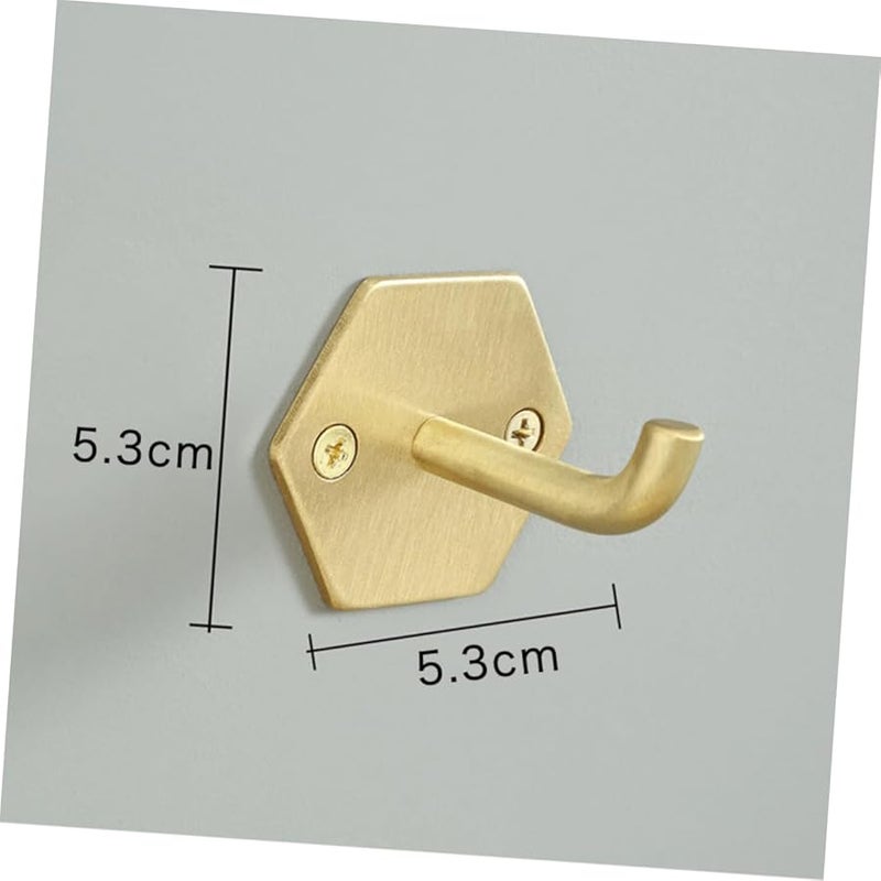 خطافات حائط نحاسية للمناشف والملابس والإكسسوارات للمنزل والحمام والمطبخ والمكتب - Image 3