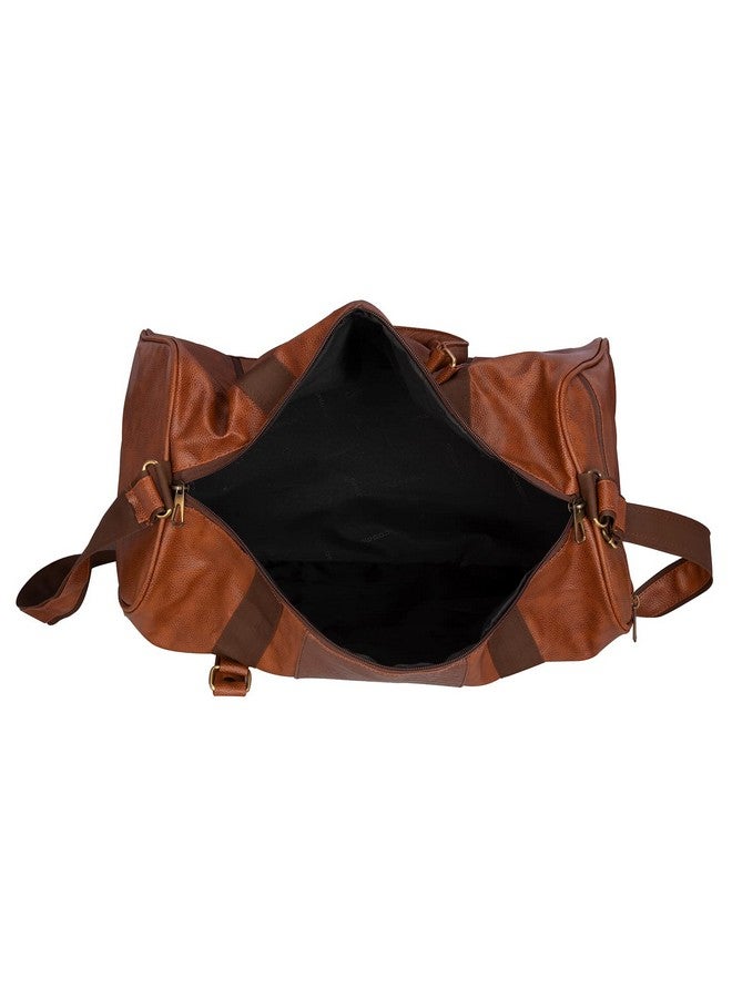 COSMUS Cabin Size Duffle Bag COSMUS Sailor Pu 30 Litre Stylish Duffle Bag Tan - Polyurethane - Image 5