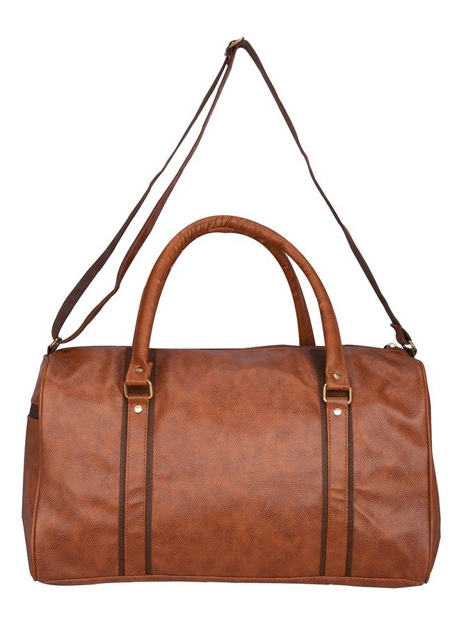 COSMUS Cabin Size Duffle Bag COSMUS Sailor Pu 30 Litre Stylish Duffle Bag Tan - Polyurethane - Image 4