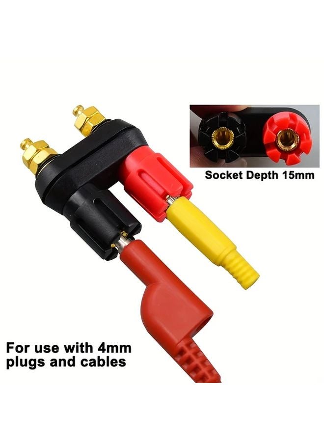 2 Pack Dual 4mm Banana Plug Jacks Heavy Duty Speaker Amplifier Terminal Connectors - Image 5