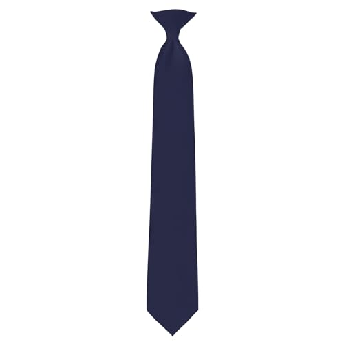 Jacob Alexander ربطة عنق جاكوب ألكسندر الموحدة الصلبة القابلة للتعليق مع فتحات الأزرار - XL 24 بوصة - أزرق داكن - Image 1