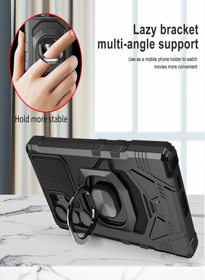 Ailiber Case for Samsung Galaxy S23 Ultra, Samsung S23 Ultra Case with Screen Protector, Ring Kickstand for Magnetic Car Mount, Military Grade, Shockproof Rugged Cell Phone Case for S23Ultra-Black - Image 2
