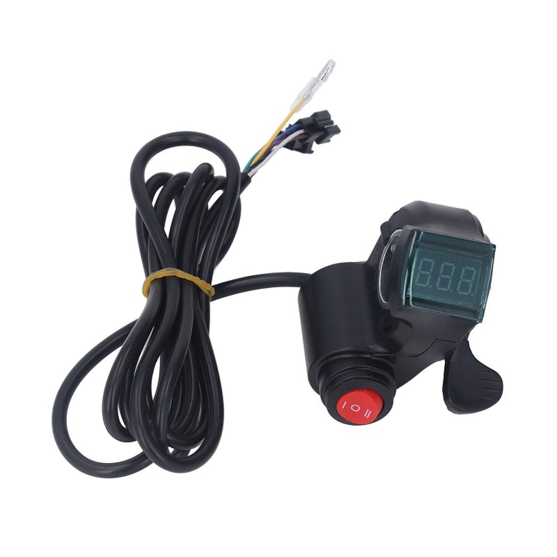 Electric Bike Thumb Throttle 3 Speed Digital Voltage Display Bicycle Hand Accelerator for Mountain Folding Bikes - Image 2