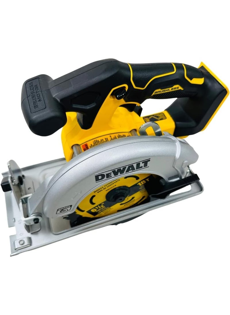 DEWALT DEWALT DCS566 20V Circular Saw 20V Cordless Brushless 65 Circular Saw Bare Tool Only Bulk Packed Yellow  - Image 3
