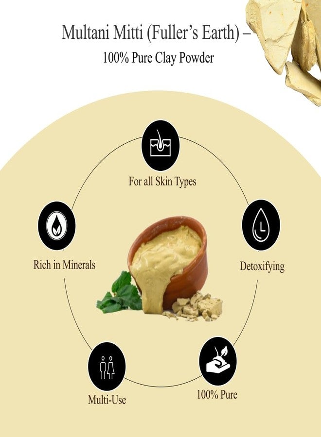 Vriksha Veda Multani Mitti Powder- Pack of 2 (Each 100gm) | Fullers Earth Powder | Face Pack Powder | Vriksha Veda - Image 5