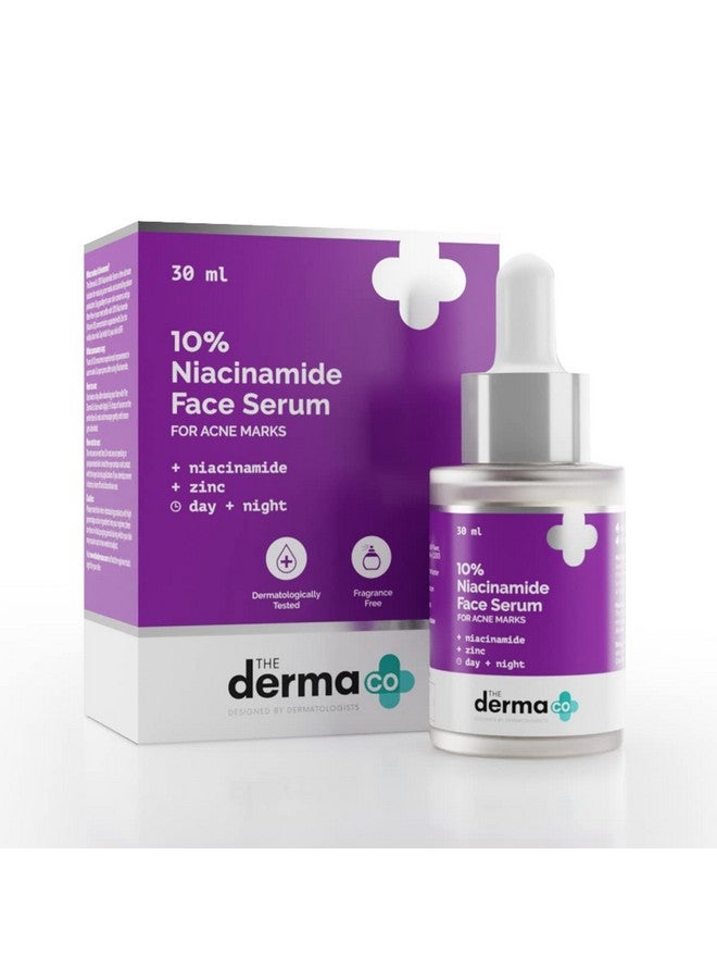THE derma Co The Derma Co 10% Niacinamide Face Serum with Zinc for Acne Marks | Fades Acne Marks & Dark Spots | Controls Oil | 30 ml  - Image 1