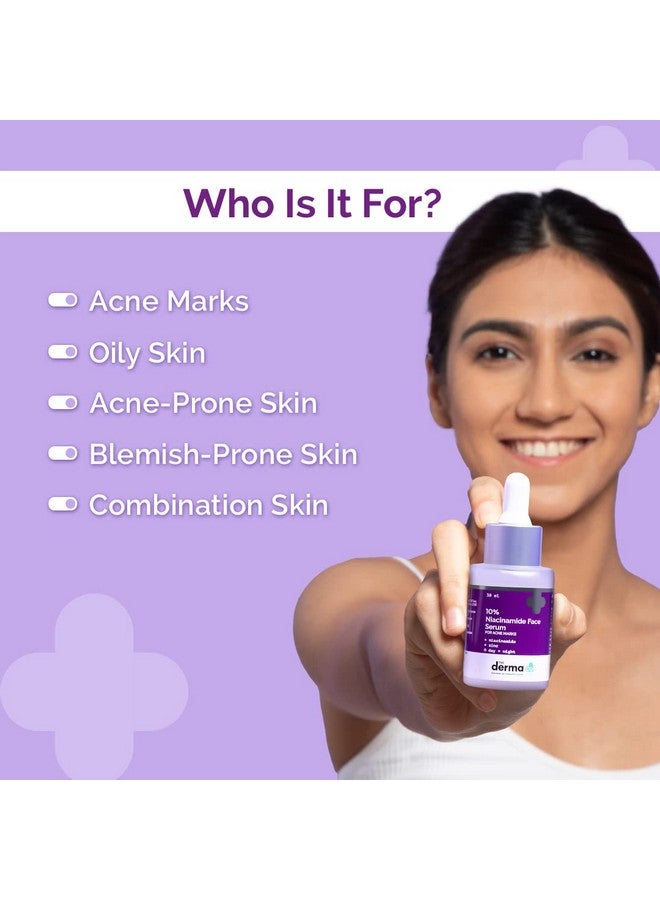 THE derma Co The Derma Co 10% Niacinamide Face Serum with Zinc for Acne Marks | Fades Acne Marks & Dark Spots | Controls Oil | 30 ml  - Image 2