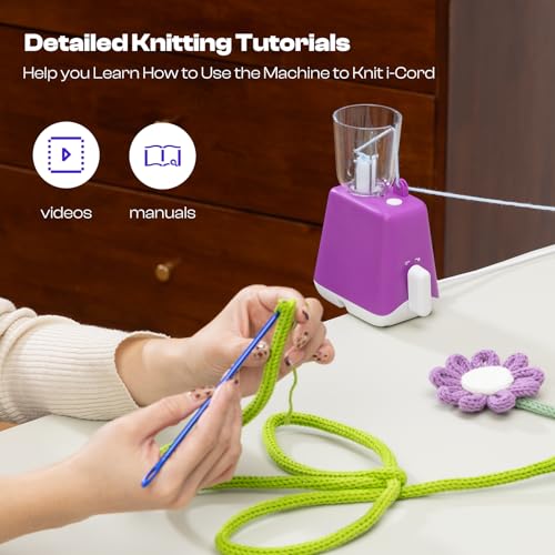 Caydo آلة حياكة كايدو iCord، أداة كهربائية لصنع iCord مع توتر مناسب، آلة حياكة i-Cord، آلة حياكة أوتوماتيكية لتحويل الخيوط إلى i-Cords، آلة حياكة DIY بكفاءة - Image 4