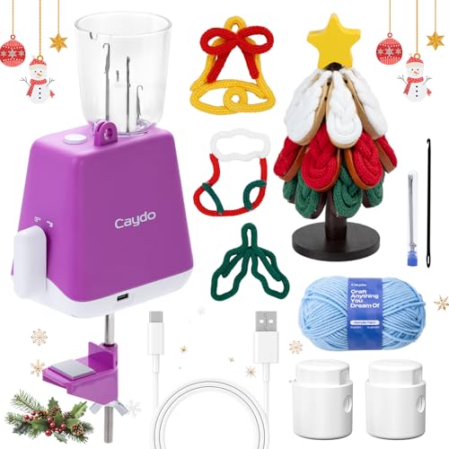 Caydo آلة حياكة كايدو iCord، أداة كهربائية لصنع iCord مع توتر مناسب، آلة حياكة i-Cord، آلة حياكة أوتوماتيكية لتحويل الخيوط إلى i-Cords، آلة حياكة DIY بكفاءة - Image 1