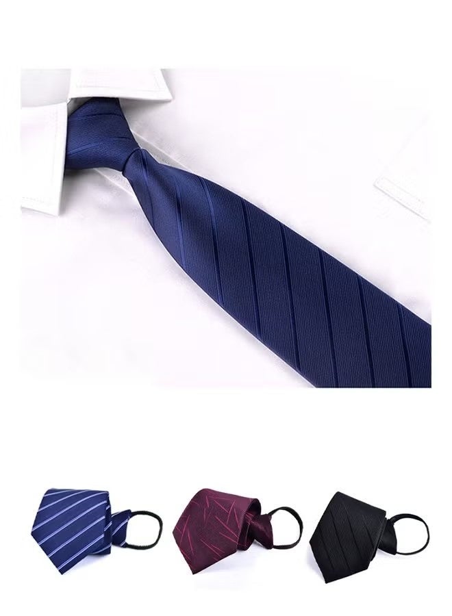 Unewshi 4PCS Zipper Ties Set for Men Adjustable Men's Pretied Neckties Zip on Tie for Men Zipper Skinny Necktie Clip on Slim Tie - Image 4
