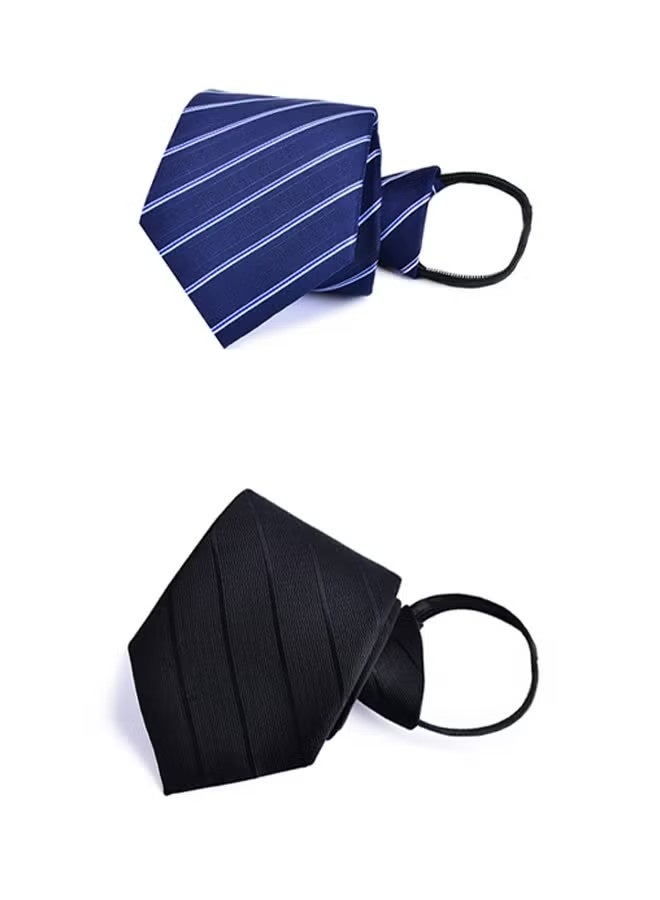 Unewshi 4PCS Zipper Ties Set for Men Adjustable Men's Pretied Neckties Zip on Tie for Men Zipper Skinny Necktie Clip on Slim Tie - Image 3