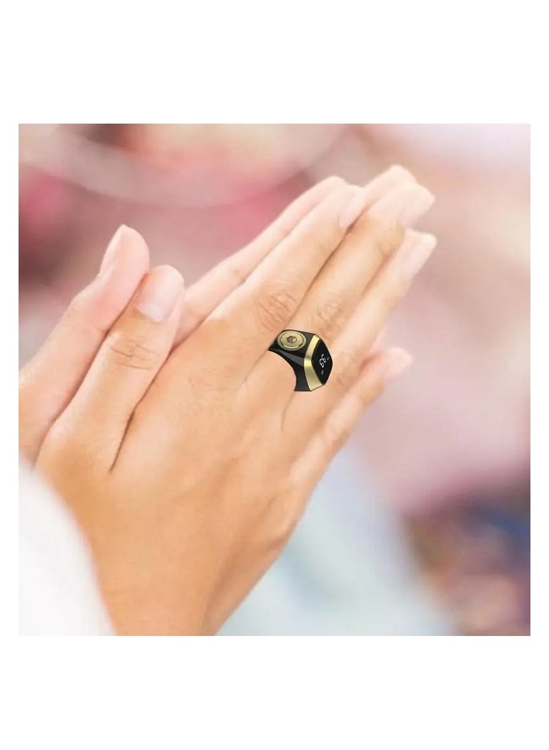 Smart Tasbih Zikr Ring Muslim Prayer  Prayer Timing Reminder OLED Display Tasbih Counter Waterproof - Image 2