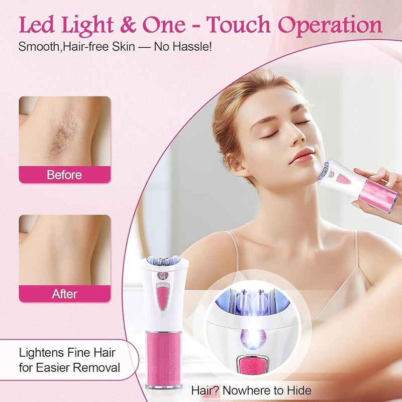 يوج أداة YOOJ® Smooth Glide لإزالة الشعر من الوجه، مقص كهربائي لاسلكي بتقنية LED، مناسبة للاستخدام اليومي على الوجه والذراعين والساقين ومناطق تحت الإبطين، للعناية بالبشرة - Image 4
