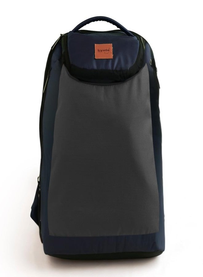 Kyoto 14 Ltr Wayfarer Laptop Backpack | Padded Protection | Unisex | Cross Body | Fits Upto 14inch Laptop | Water Resistant | Stylish Carry-on Bag for Men & Women (Navy Blue) - Image 1