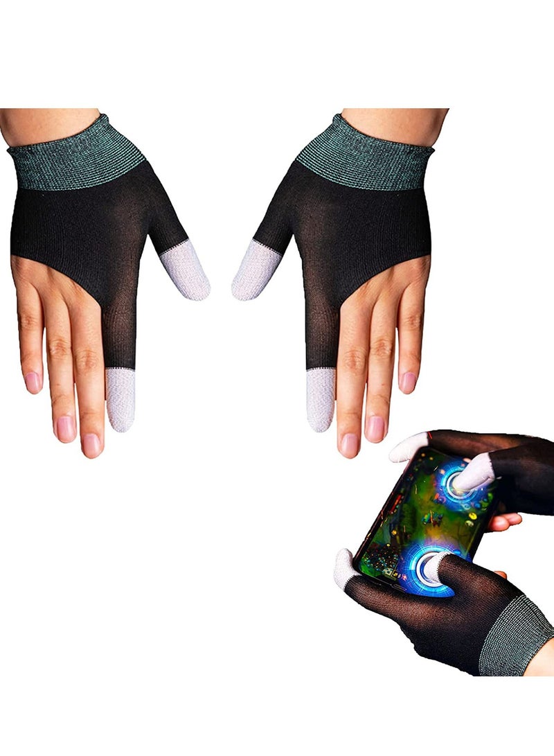 Gaming Gloves The latest silver fiber G1 material breathable Sweatproof Finger Gloves Touch Screen Game Controller Thumb Finger Case for PUBG Mobile Phone Games AccessoriesA pair - Image 1