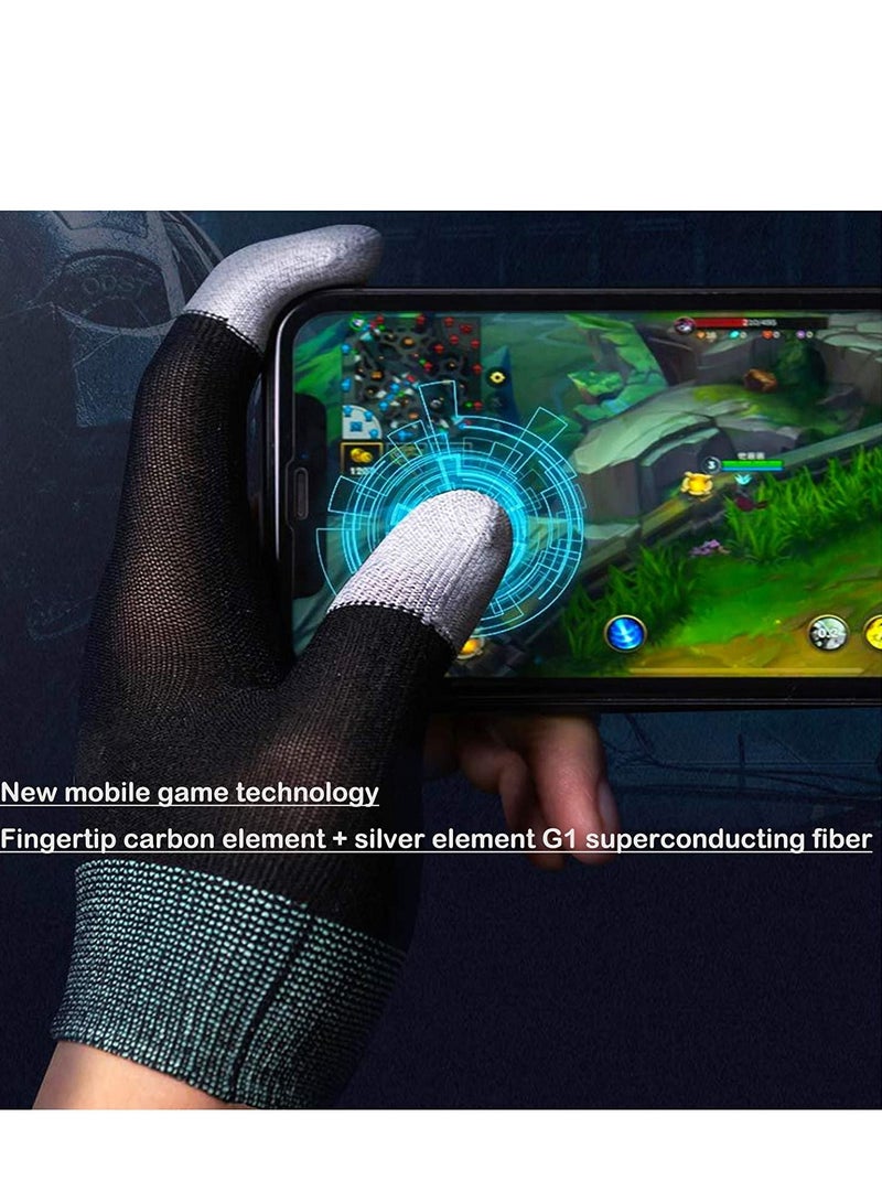 Gaming Gloves The latest silver fiber G1 material breathable Sweatproof Finger Gloves Touch Screen Game Controller Thumb Finger Case for PUBG Mobile Phone Games AccessoriesA pair - Image 4