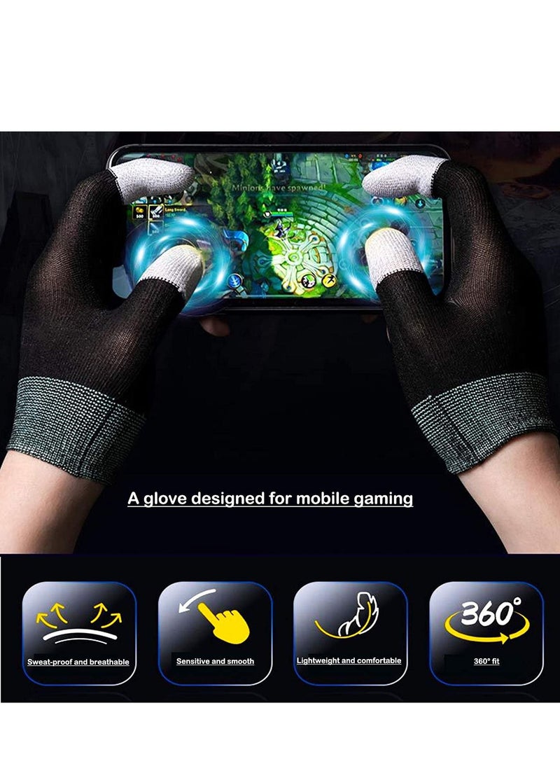 Gaming Gloves The latest silver fiber G1 material breathable Sweatproof Finger Gloves Touch Screen Game Controller Thumb Finger Case for PUBG Mobile Phone Games AccessoriesA pair - Image 2