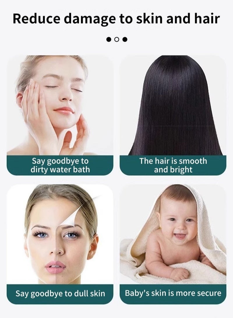 رأس دش عالي الضغط منقي الماء الصلب مجموعة رأس دش محمولة باليد مع خرطوم مضاد للانفجار 1.5 متر ودعامة - Image 4