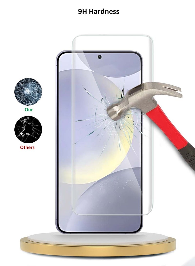 Premium Curved Edges UV Full Glue Full Cover Tempered Glass Screen Protector For Samsung Galaxy S24 Plus / S24+ 5G 2024 Clear