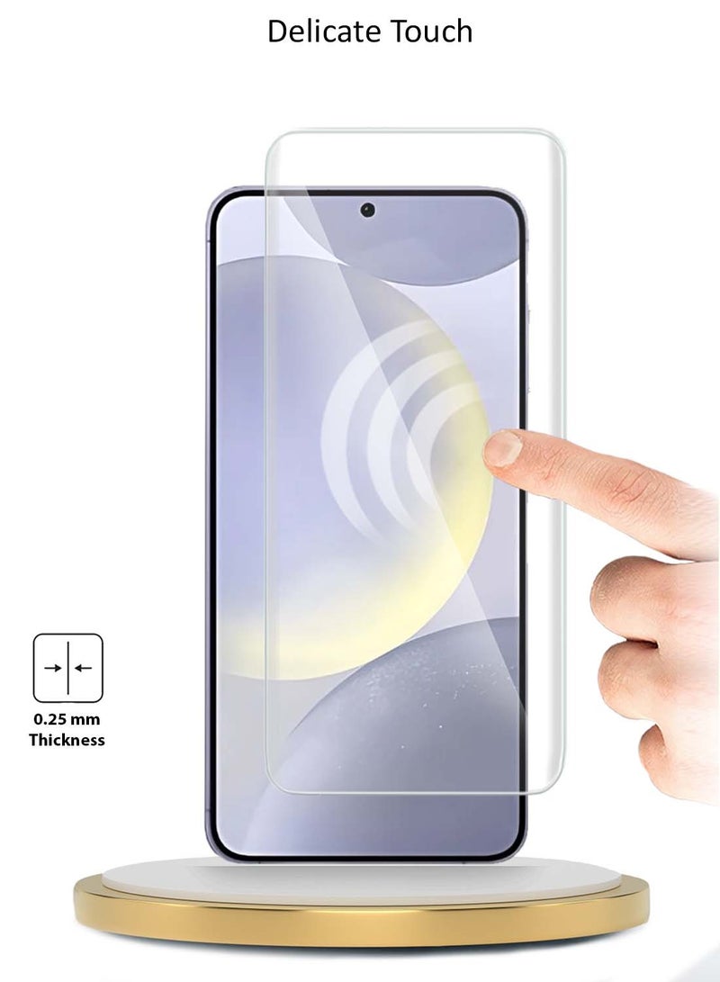 Premium Curved Edges UV Full Glue Full Cover Tempered Glass Screen Protector For Samsung Galaxy S24 Plus / S24+ 5G 2024 Clear