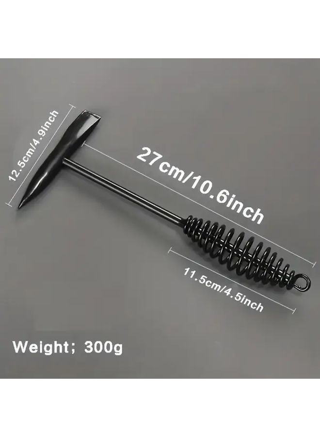1pc High Carbon Steel Welding Chipper Hammer 300g With Spring Handle Rust Removal Tool For Welders Metalworking - Image 2