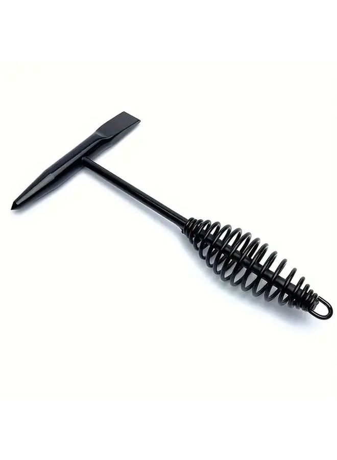 1pc High Carbon Steel Welding Chipper Hammer 300g With Spring Handle Rust Removal Tool For Welders Metalworking - Image 1