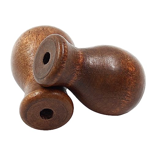 LifCratms 6Pcs Wood Pull Cord Tassels, Brown Wooden Window Blind Cord Knobs Drops Pull End Hanging Ball Pulls for Blinds Pull Cords, Roman Shades Curtain Crafts - Image 3