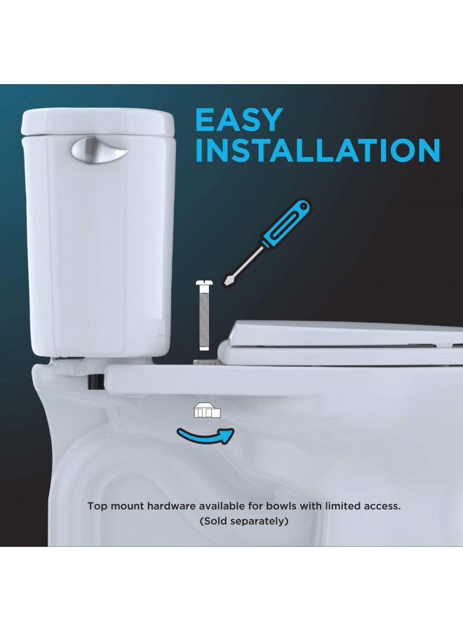 Toto مقعد مرحاض دائري TOTO SS113#11 بتصميم انتقالي مع إغلاق ناعم، أبيض استعماري - Image 2