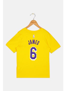 Nike Nike X NBA Kids Boy Lakers Short Sleeve Outdoor T-Shirt, Yellow  - Image 2