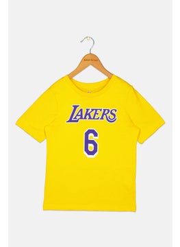 Nike Nike X NBA Kids Boy Lakers Short Sleeve Outdoor T-Shirt, Yellow  - Image 1