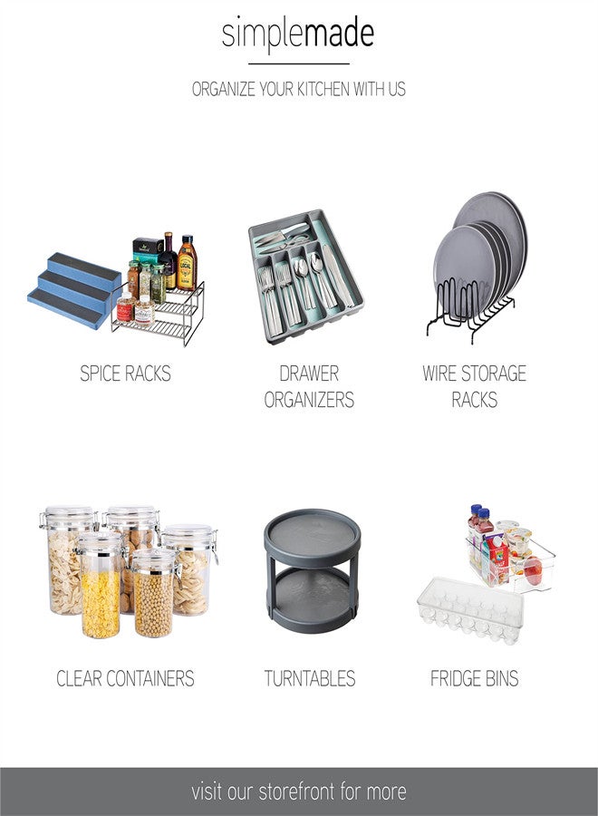 Excefore PET Plastic Clear Spice Stand, 3 Tiered Display Shelf for Countertop Cabinet Storage and Spice Organizer for Kitchen, Bathroom, Bedroom, and Office, Home Storage and Organization Solutions - Image 2